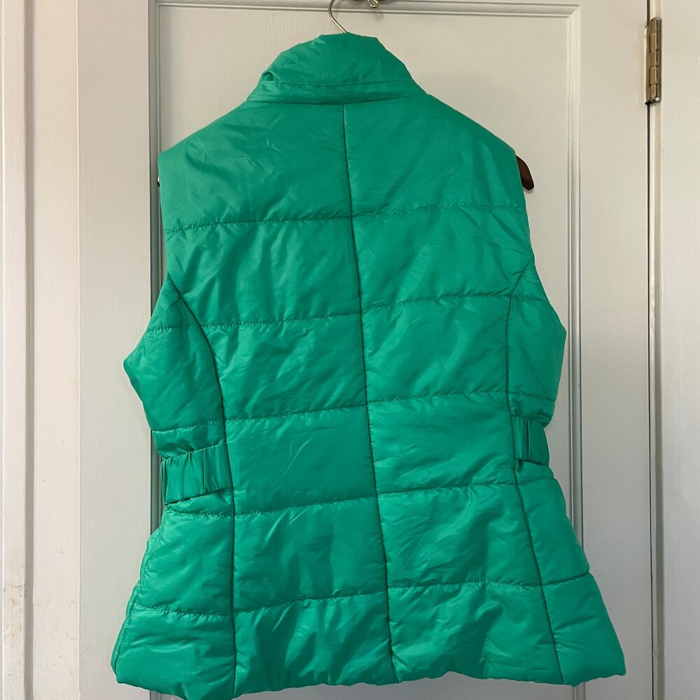 NY&Co. Puffer Vest Green Size Large Buckle Sides - Picture 3 of 7